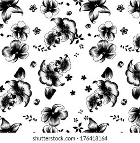 Hand-drawn.lined vector illustration.beautiful bouquet.