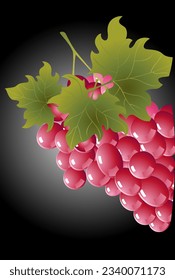 handful of large red grapes