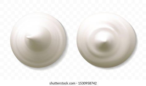 Handful of mayonnaise isolated on transparent