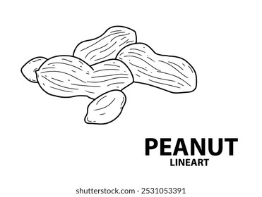 A handful of peanuts in their textured, light-brown shells, some cracked open to reveal the smooth, tan-colored nuts inside, symbolizing simplicity and natural snacks.