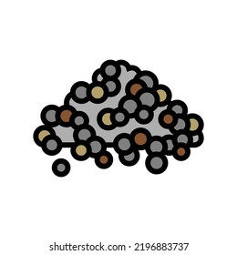 handful of pepper color icon vector. handful of pepper sign. isolated symbol illustration