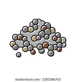 handful of pepper color icon vector. handful of pepper sign. isolated symbol illustration