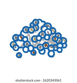 handful of pepper doodle icon sketch vector. handful of pepper sign. isolated symbol illustration