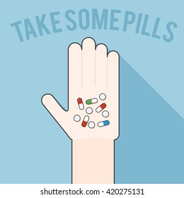 a handful of pills