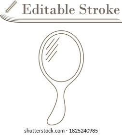 Icono de vidrio de mano. Diseño sencillo de Stroke modificable. Ilustración vectorial.