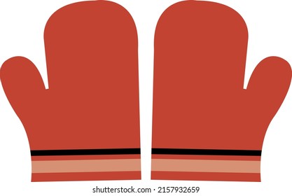 Handglove flat vector kitchenware or fashion themed