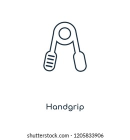 Handgrip concept line icon. Linear Handgrip concept outline symbol design. This simple element illustration can be used for web and mobile UI/UX.