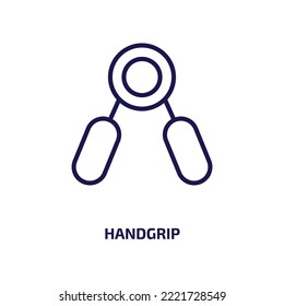 handgrip icon from health and medical collection. Thin linear handgrip, handshake, business outline icon isolated on white background. Line vector handgrip sign, symbol for web and mobile