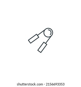 handgrip thin line icon, editable stroke icon