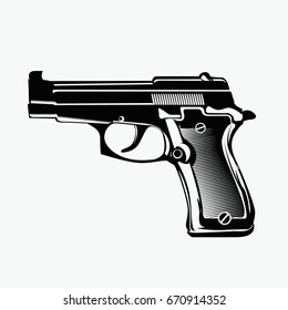 Handgun Stock Vector (Royalty Free) 670914352 | Shutterstock