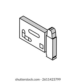 handgun ammo isometric icon vector. handgun ammo sign. isolated symbol illustration