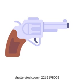 Handgun flat icon with high quality graphics 