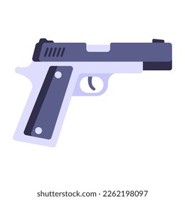 Icono plano de arma de fuego con gráficos de alta calidad 