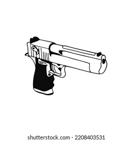 handgun illustration vector with concept