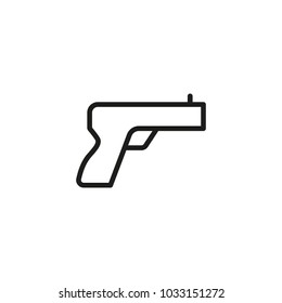 Handgun line icon