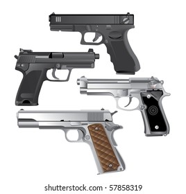 Handgun, Pistol Vector