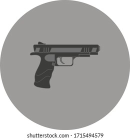 Handpistole, Vektorillustration auf weißem Hintergrund