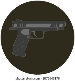 pistola de pistola, vector sobre fondo blanco