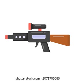 A handgun, rifle flat icon