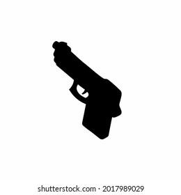 Handgun Symbol Logo. Vector Illustration.