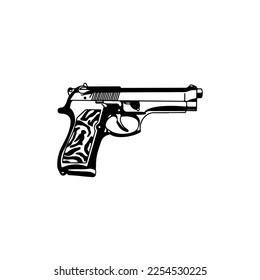 ilustración de vector de arma con concepto