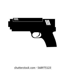 handgun weapon icon image vector illustration design 