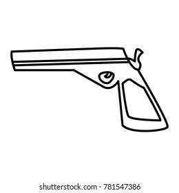 Handgun weapon isolated
