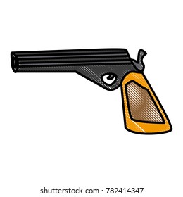 Handgun weapon isolated