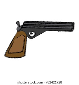Handgun weapon isolated