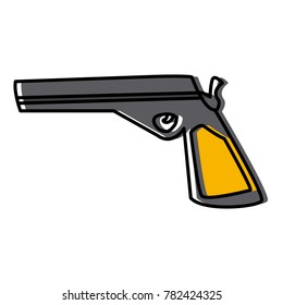 Handgun weapon isolated