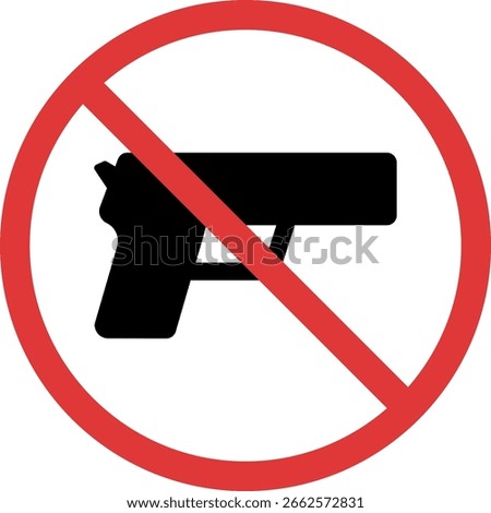 Handgun Weapon Possession Prohibited Icon