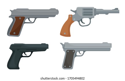 Armas de mano o modelos Pistol con disparador para conjunto de vectores de caza