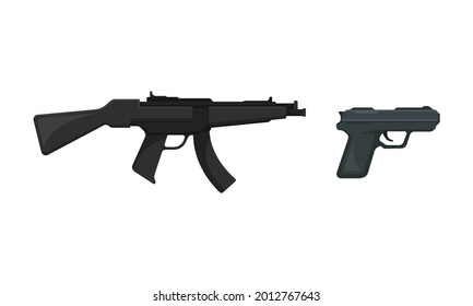 Armas de mano o modelos de pistolas con disparador para el conjunto de vectores de caza