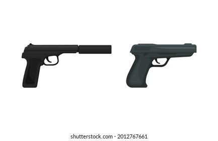 Armas de mano o modelos de pistolas con disparador para el conjunto de vectores de caza
