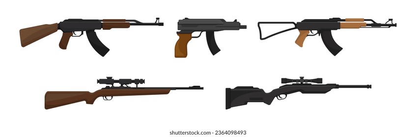 Armas de mano o modelos Pistol con disparador para el conjunto de vectores de caza