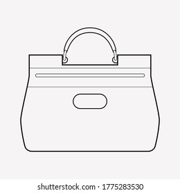 Handheld bag icon line element. Vector illustration of handheld bag icon line isolated on clean background for your web mobile app logo design.