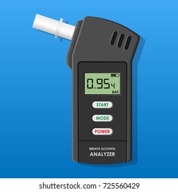 Handheld-Atemalkoholtester Analyzer Elektronischer Geräte-Polizeibeamter überprüfen Fahrzeugführer Alkohol Sicherheit Straßenkontrollpunkt