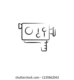hand-held camera outine logo style icon. Element of photo icon for mobile concept and web apps. Outline hand-held camera icon can be used for web and mobile
