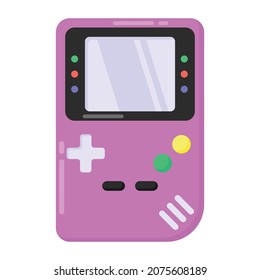 Consola de agenda electrónica en icono de estilo plano, vector modificable  