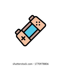Handheld console icon. Simple color with outline vector elements of video game icons for ui and ux, website or mobile application