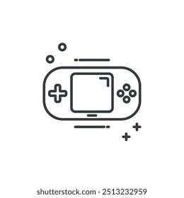 Handheld console icon, vector illustration