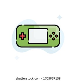 Handheld Console vector illustration. Filled outline style icon. Technology & Smart Working symbol. 