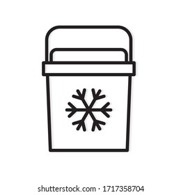 handheld cooling box icon- vector illustration