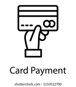 
A handheld debit card showing the concept of card payment or online payment 
