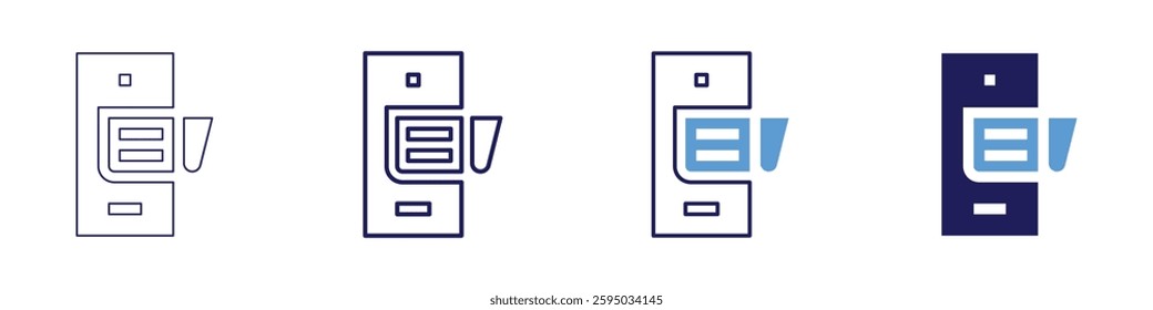 Handheld device icon in 4 different styles. Thin Line, Line, Bold Line, Duotone. Duotone style. Editable stroke.