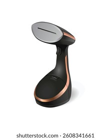 Handheld fabric steamer on white background. Vector realistic 3d illustration