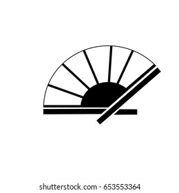 Hand-held fan icon