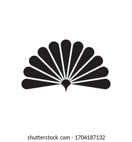 Handheld fan icon isolated on a white background