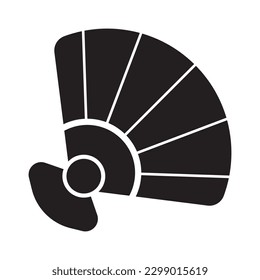 Handheld fan icon logo vector design template