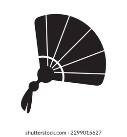 Handheld fan icon logo vector design template